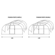 <strong>Serre de Jardin Tunnel 40 m2</strong><br/>5x8M - TULIPE